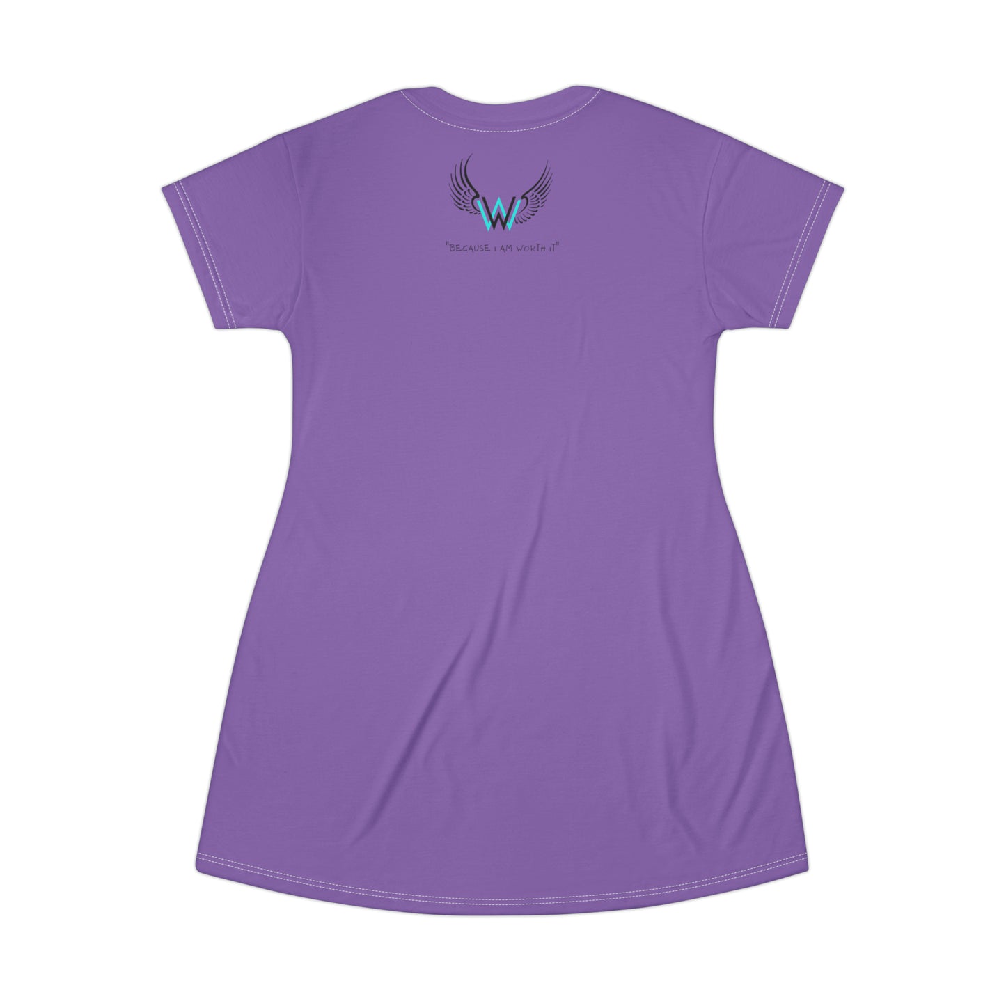 Grateful (purple) - T-Shirt Dress (AOP)
