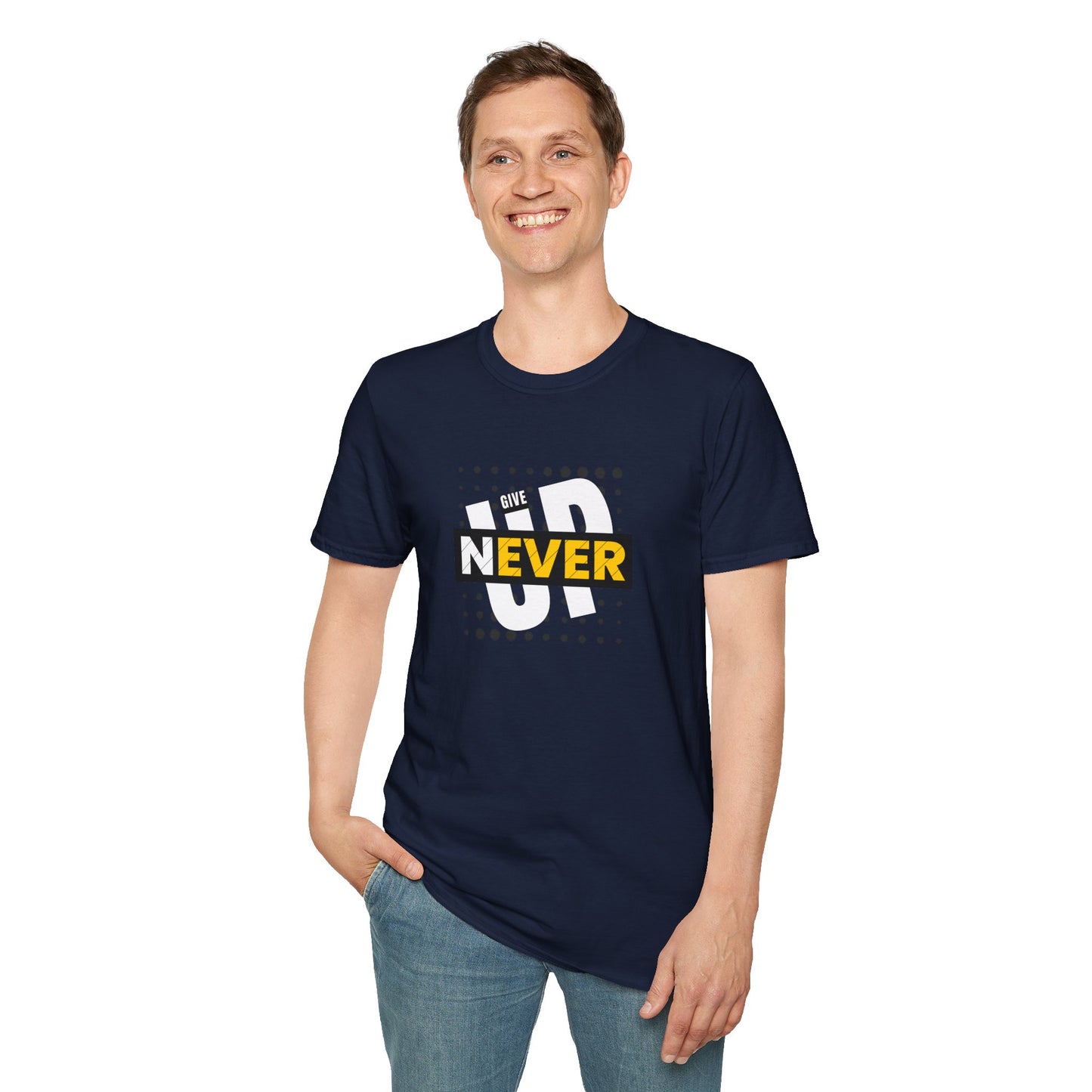 Never Give Up - Unisex Softstyle T-Shirt