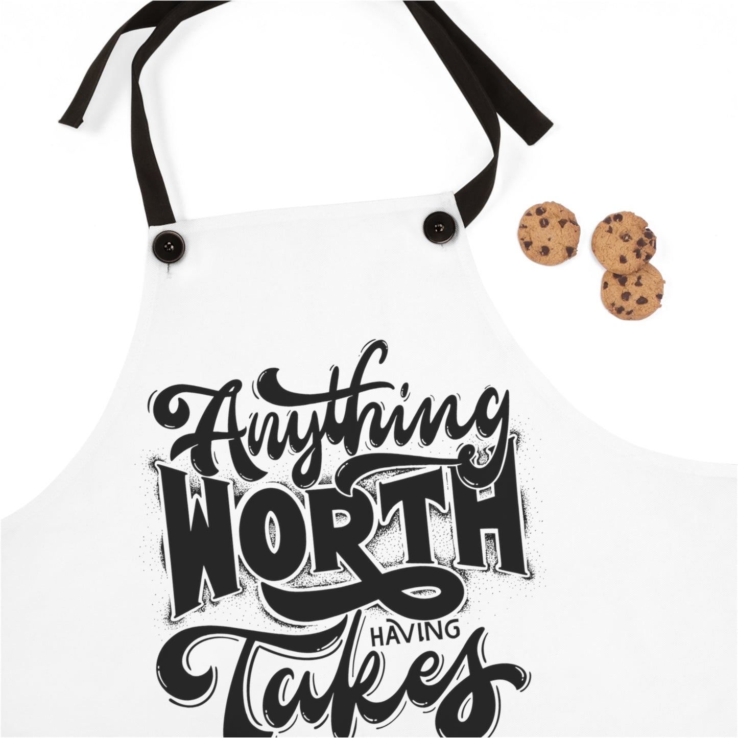 Anything Worth Having (white) - Apron (AOP)