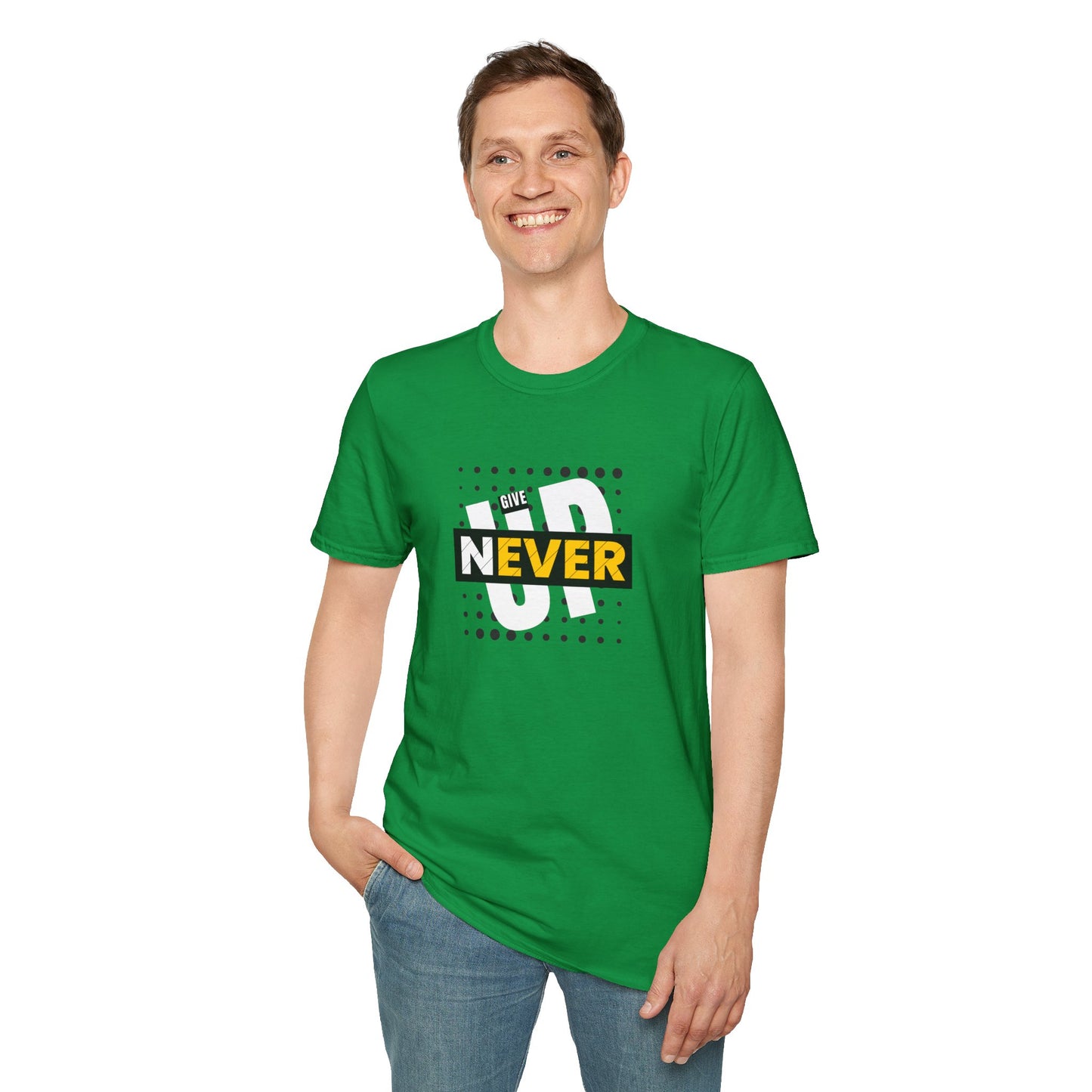 Never Give Up - Unisex Softstyle T-Shirt