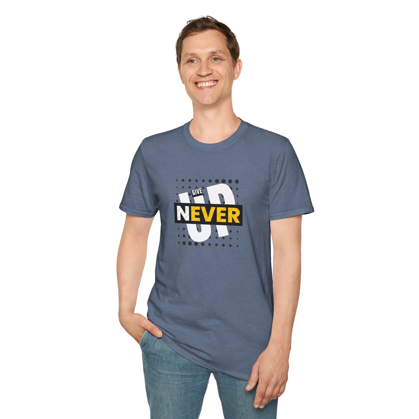 Never Give Up - Unisex Softstyle T-Shirt