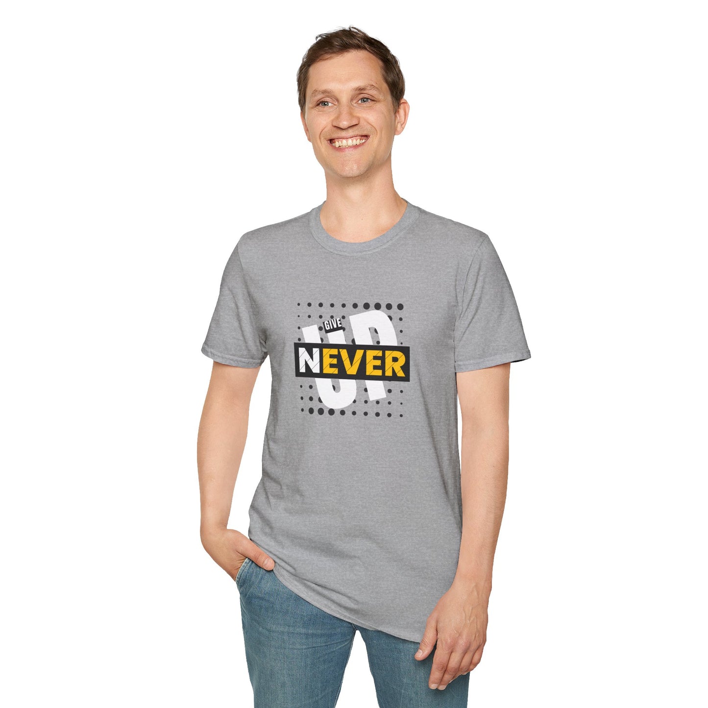 Never Give Up - Unisex Softstyle T-Shirt