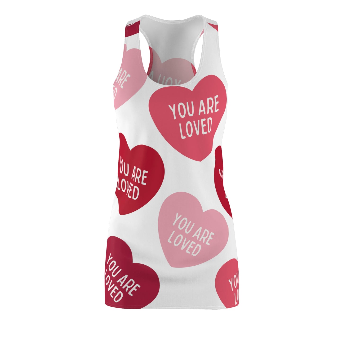 You are loved -Women's Cut & Sew Racerback Dress (AOP)