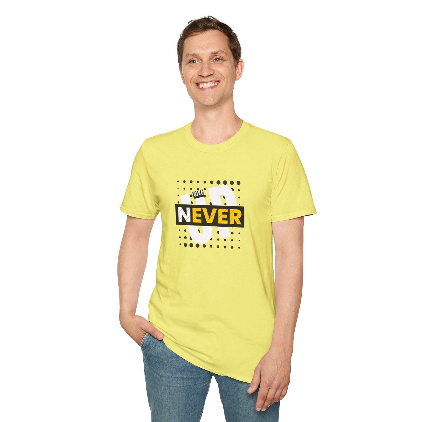 Never Give Up - Unisex Softstyle T-Shirt