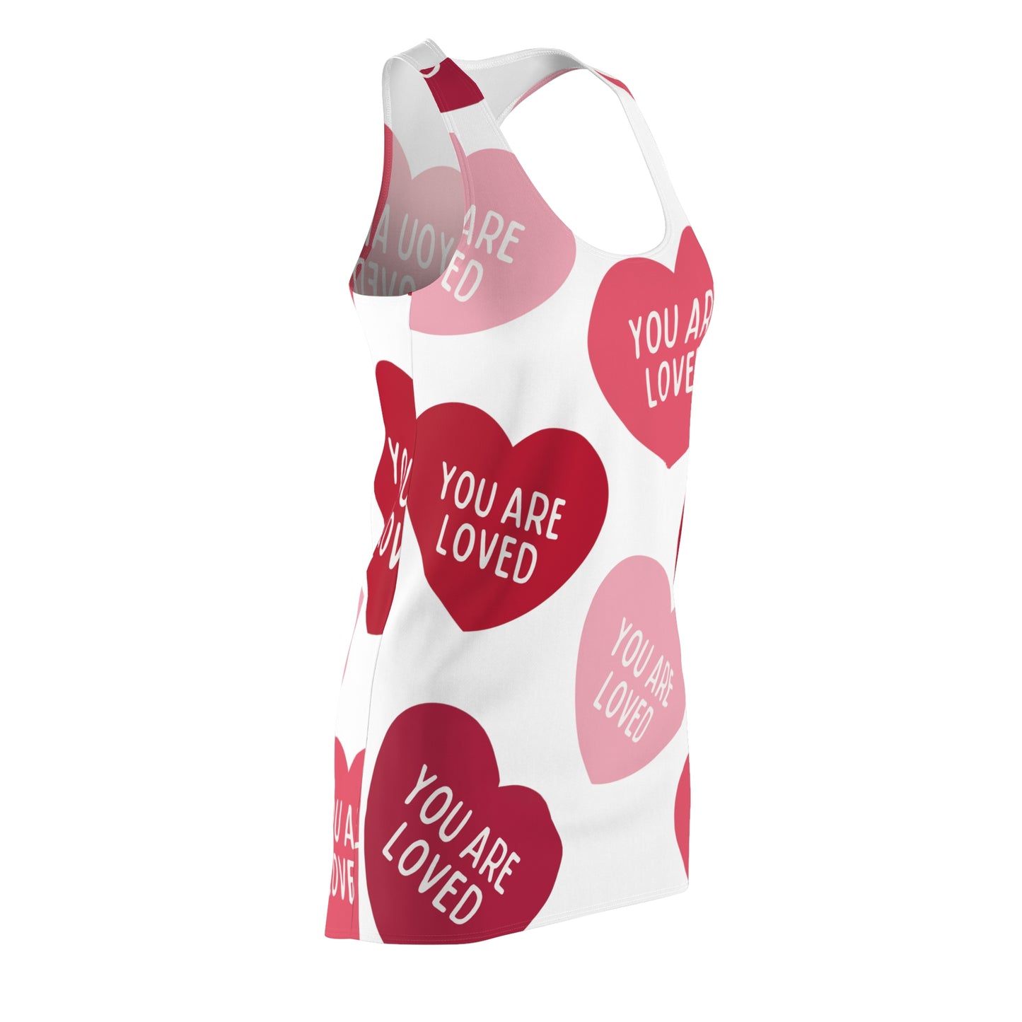 You are loved -Women's Cut & Sew Racerback Dress (AOP)