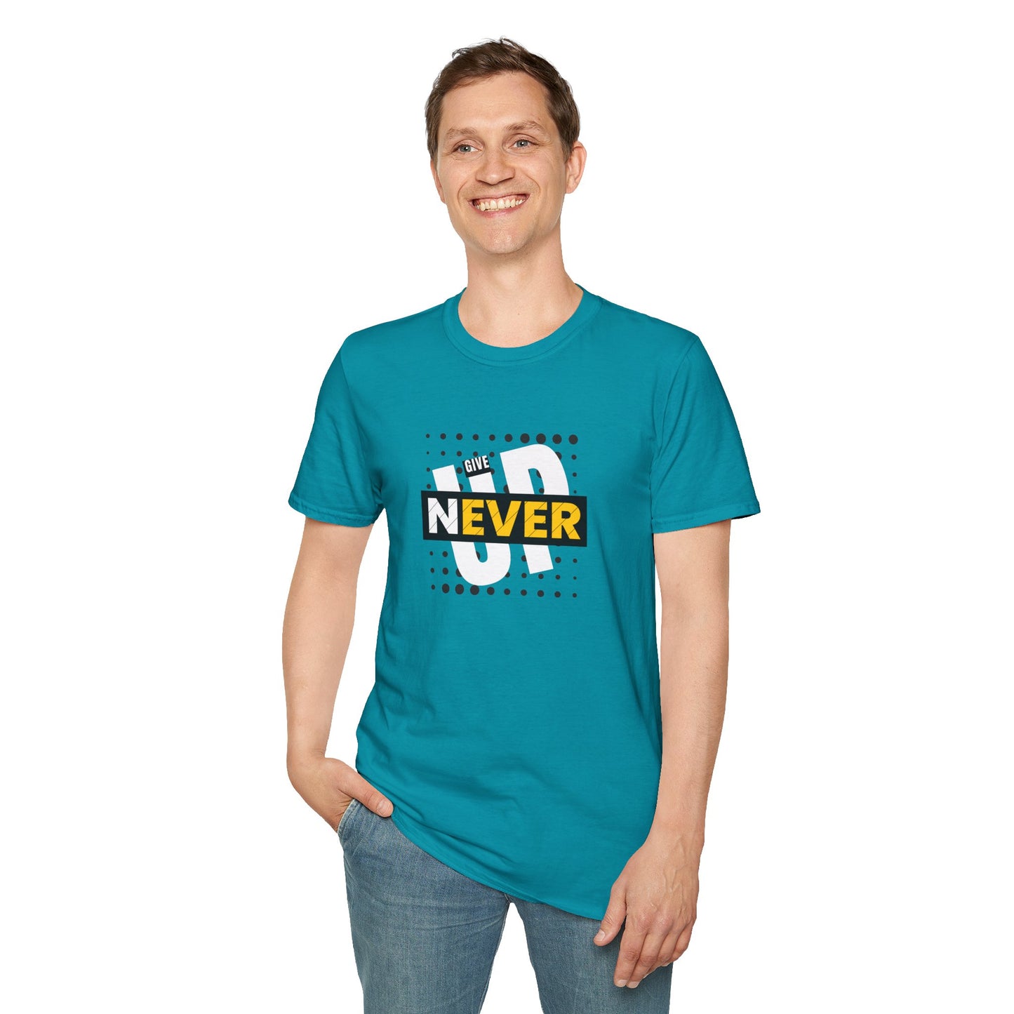 Never Give Up - Unisex Softstyle T-Shirt
