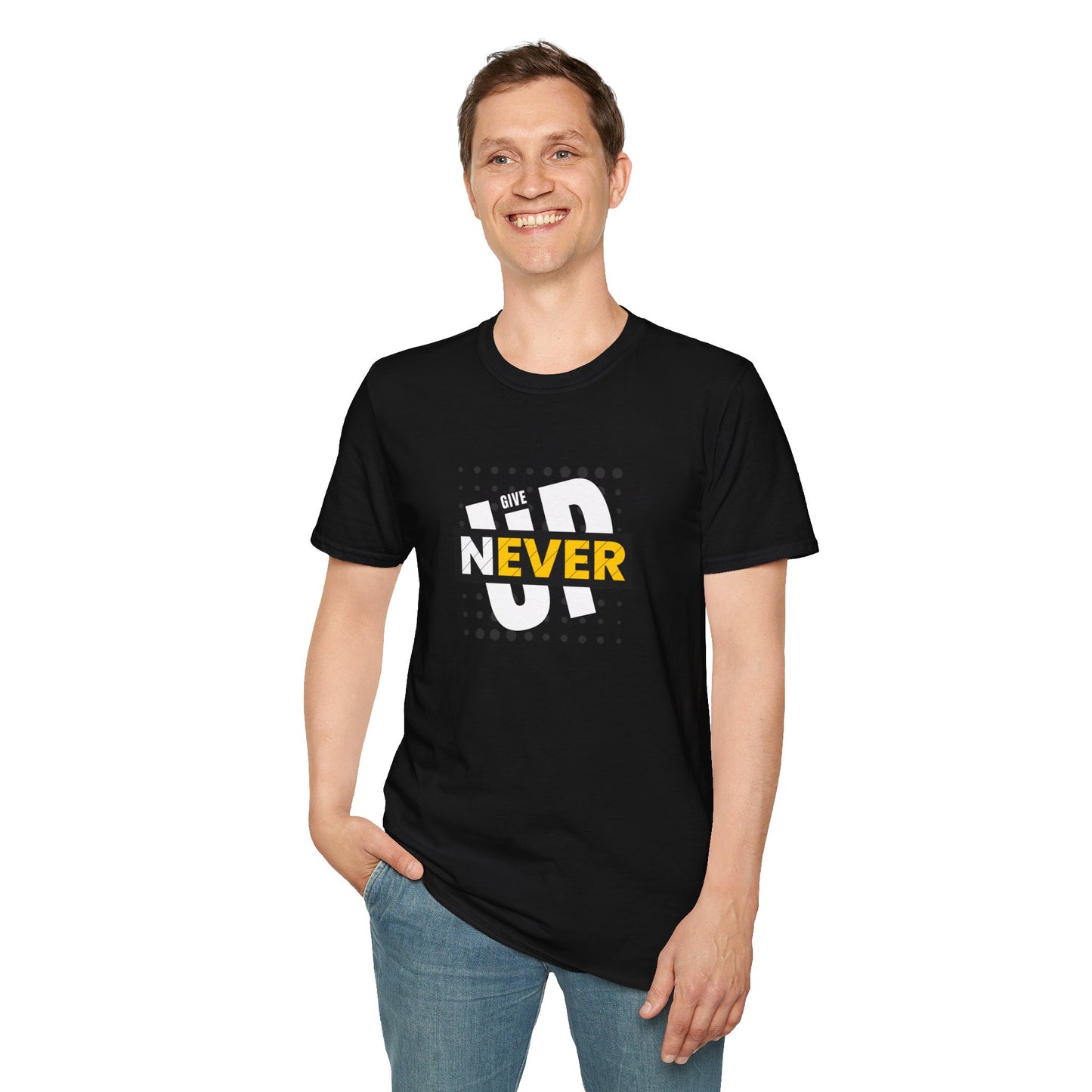Never Give Up - Unisex Softstyle T-Shirt