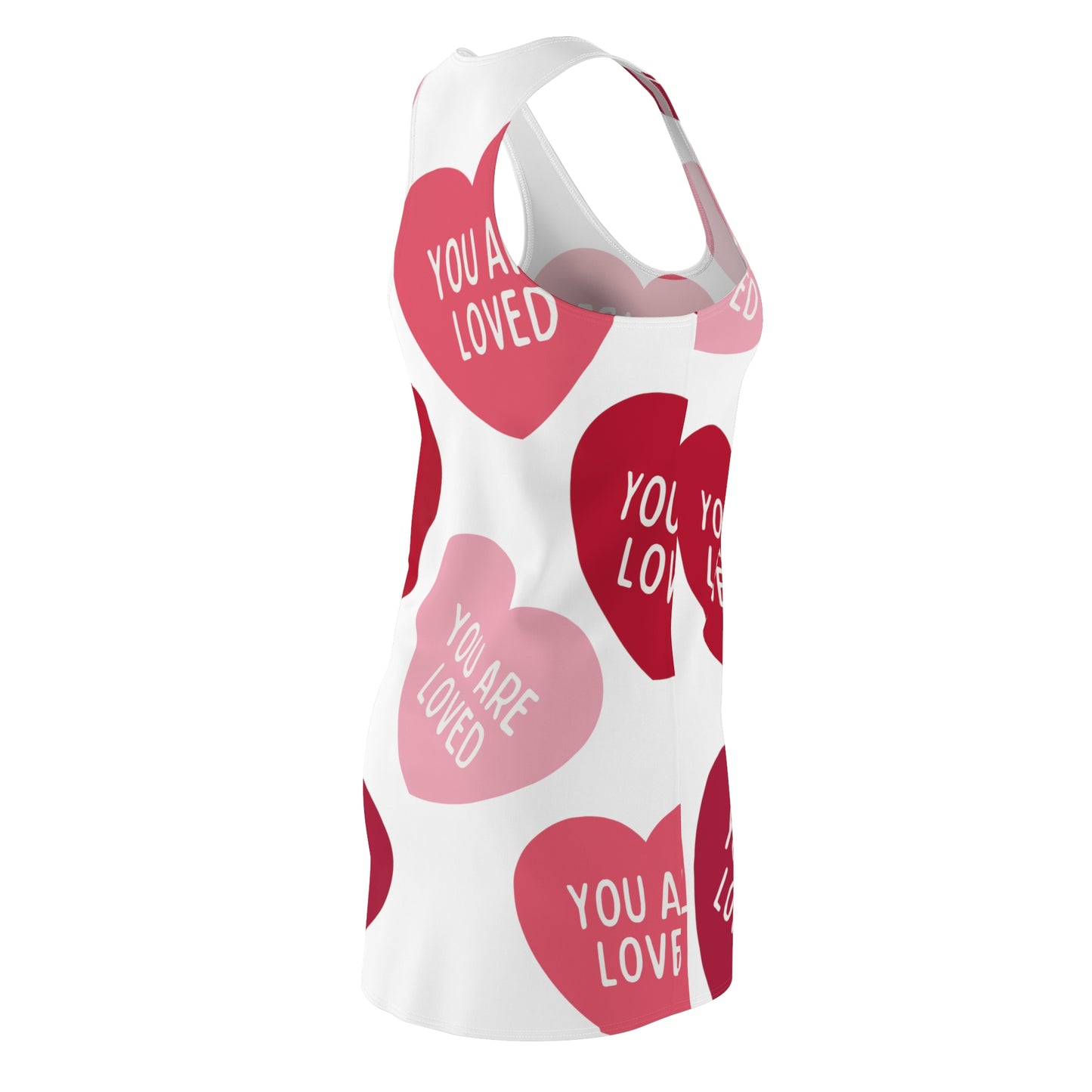 You are loved -Women's Cut & Sew Racerback Dress (AOP)