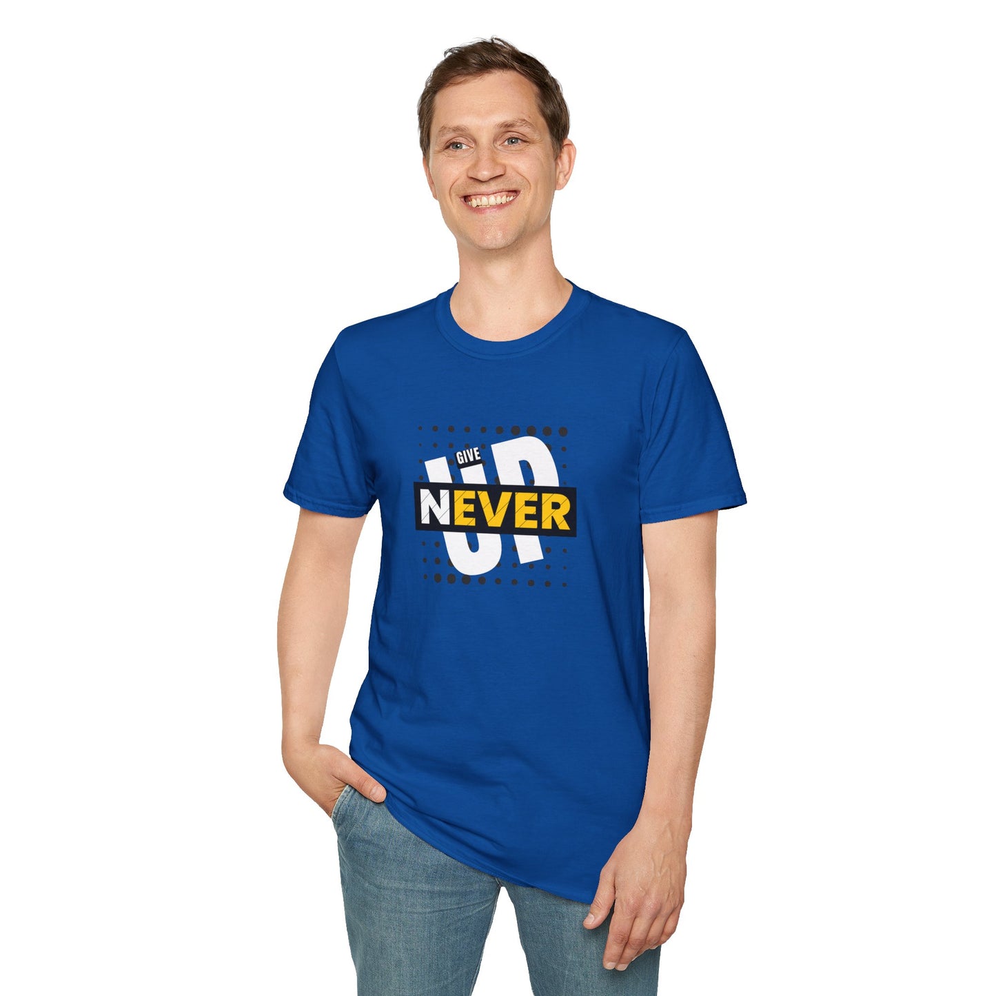 Never Give Up - Unisex Softstyle T-Shirt