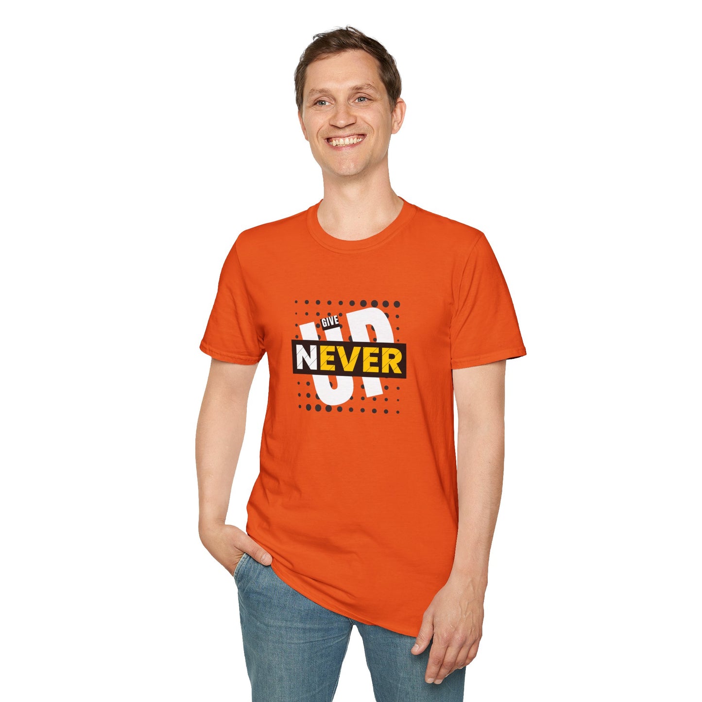 Never Give Up - Unisex Softstyle T-Shirt