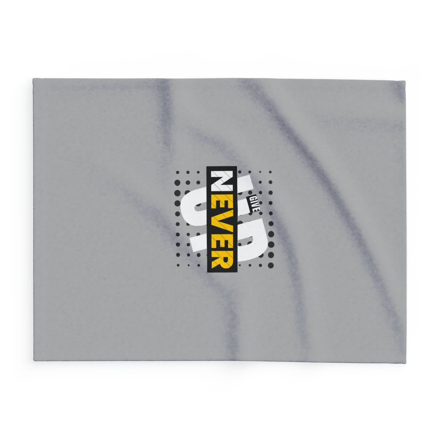 Never Give Up (grey) - Arctic Fleece Blanket