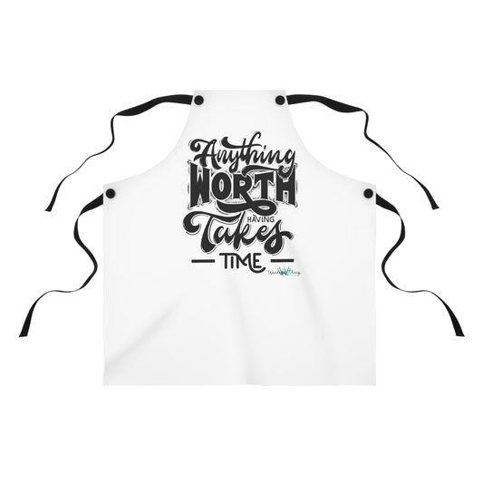 Anything Worth Having (white) - Apron (AOP)