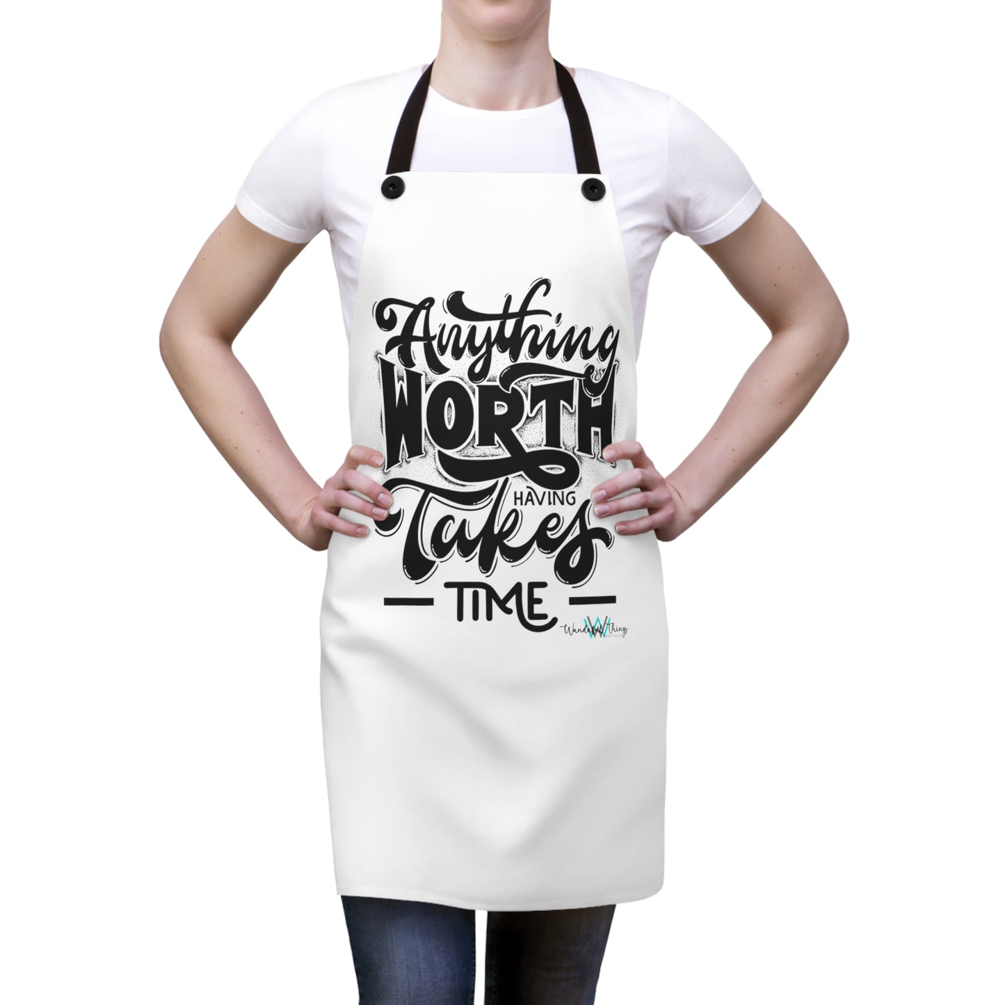 Anything Worth Having (white) - Apron (AOP)