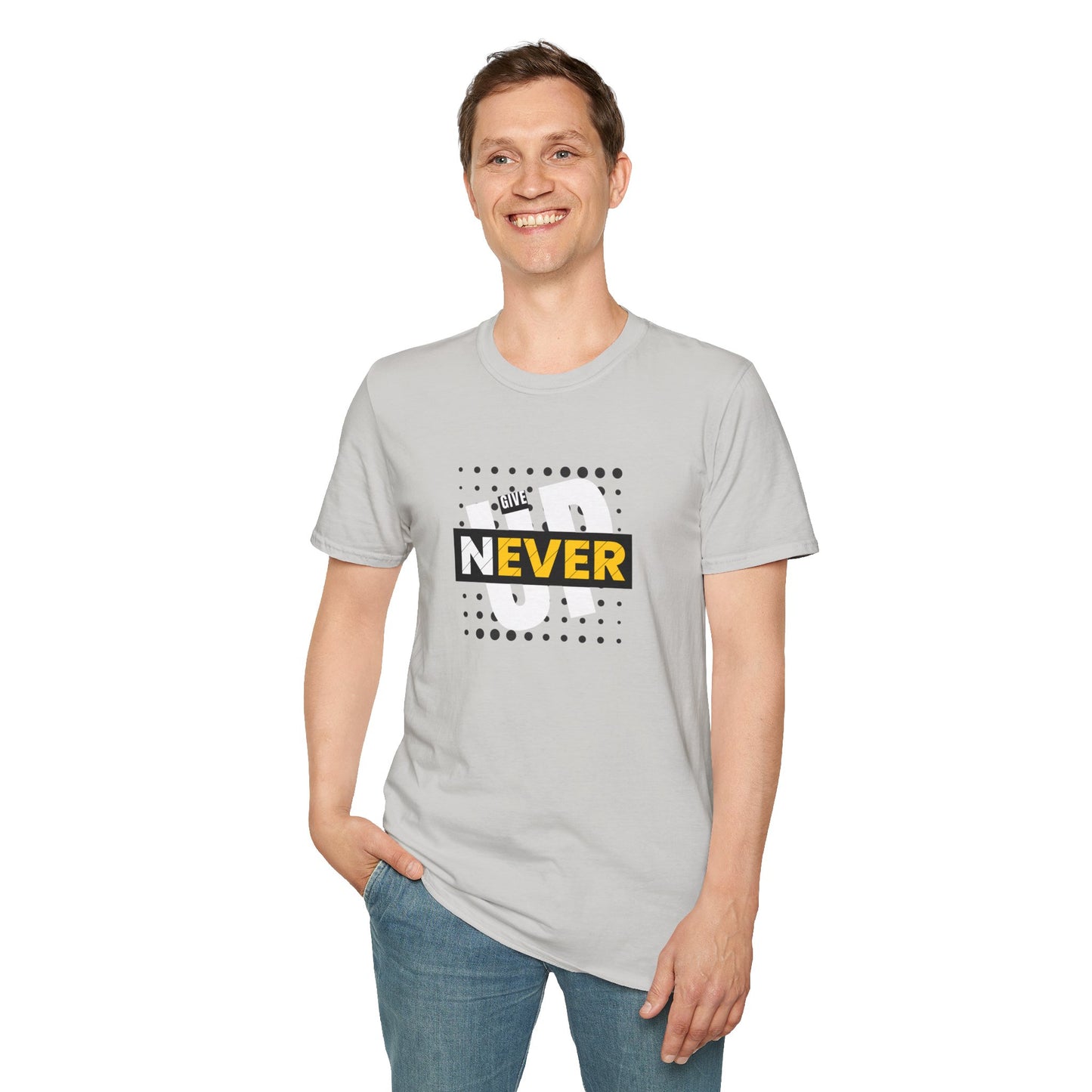 Never Give Up - Unisex Softstyle T-Shirt
