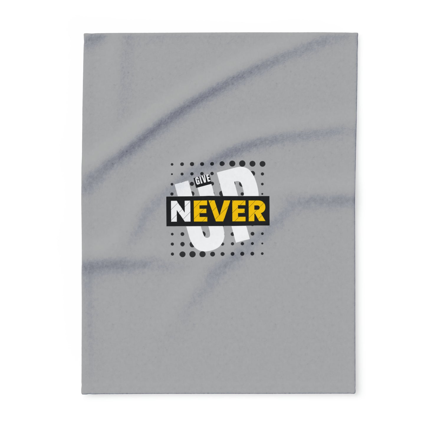 Never Give Up (grey) - Arctic Fleece Blanket