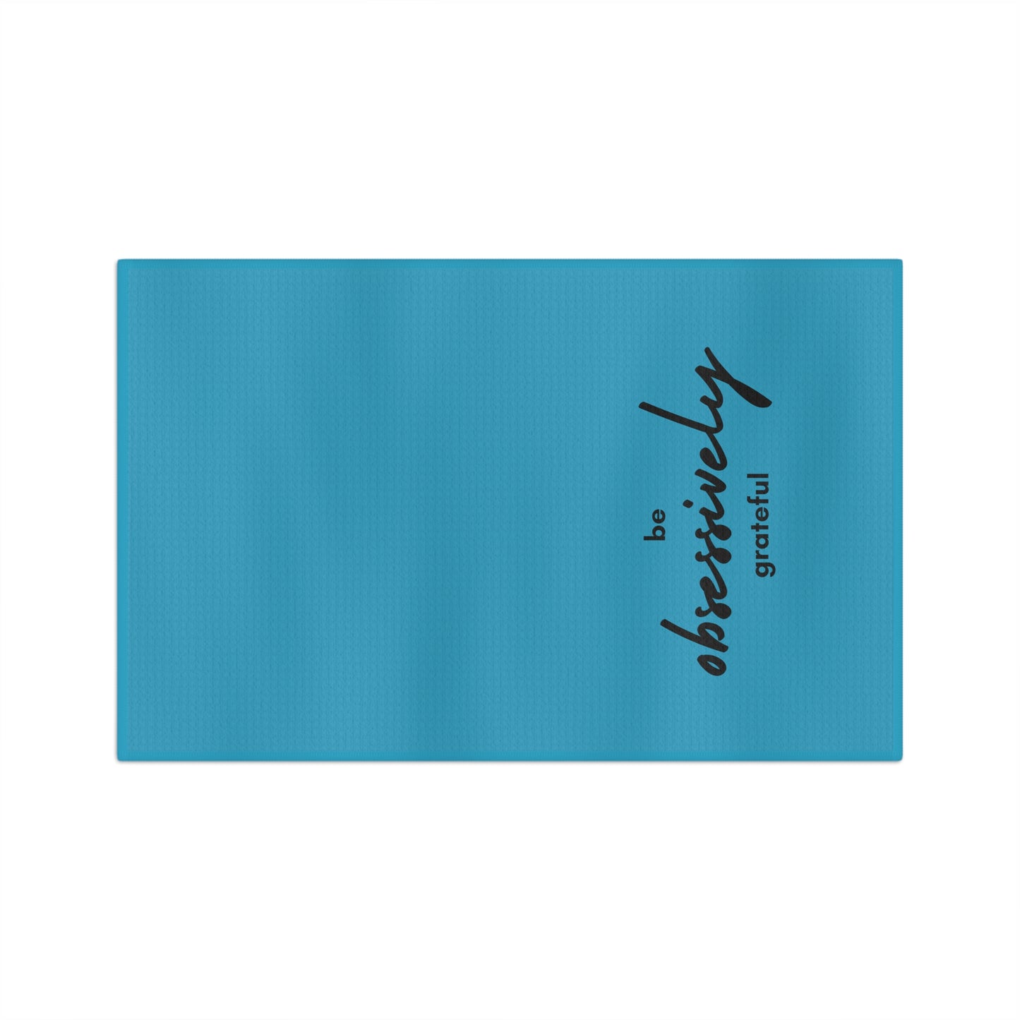 Microfiber Tea Towel - Grateful (teal)