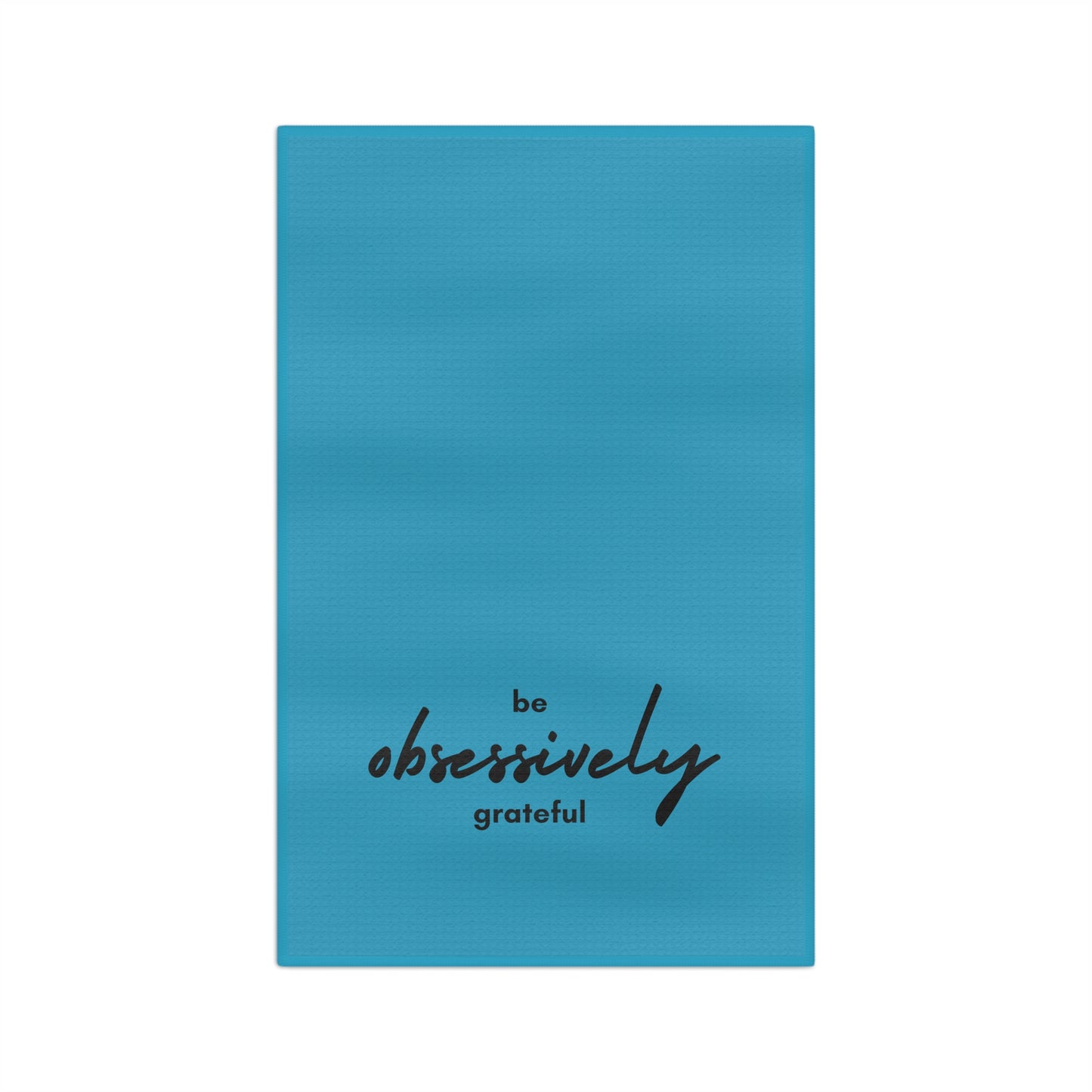 Microfiber Tea Towel - Grateful (teal)