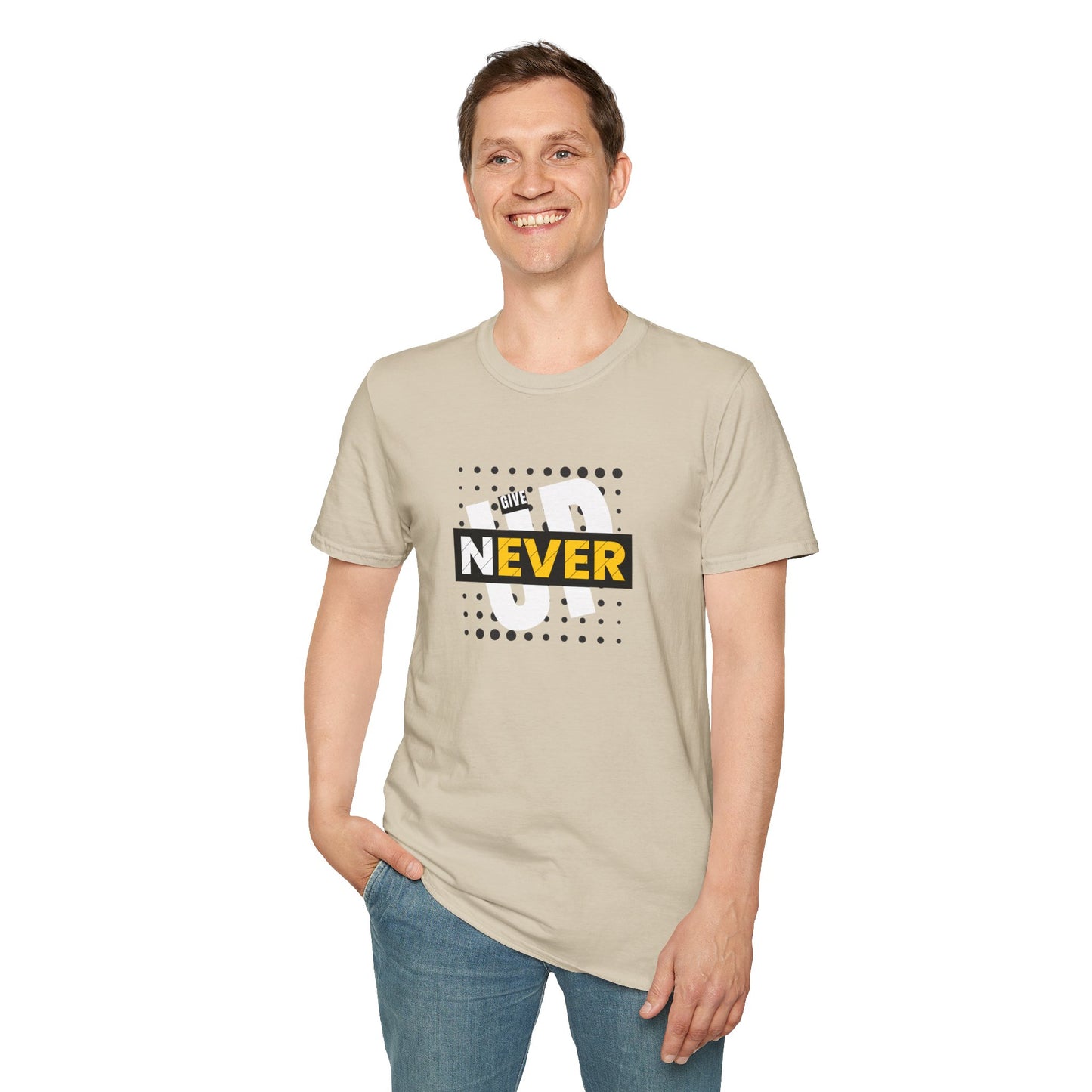 Never Give Up - Unisex Softstyle T-Shirt