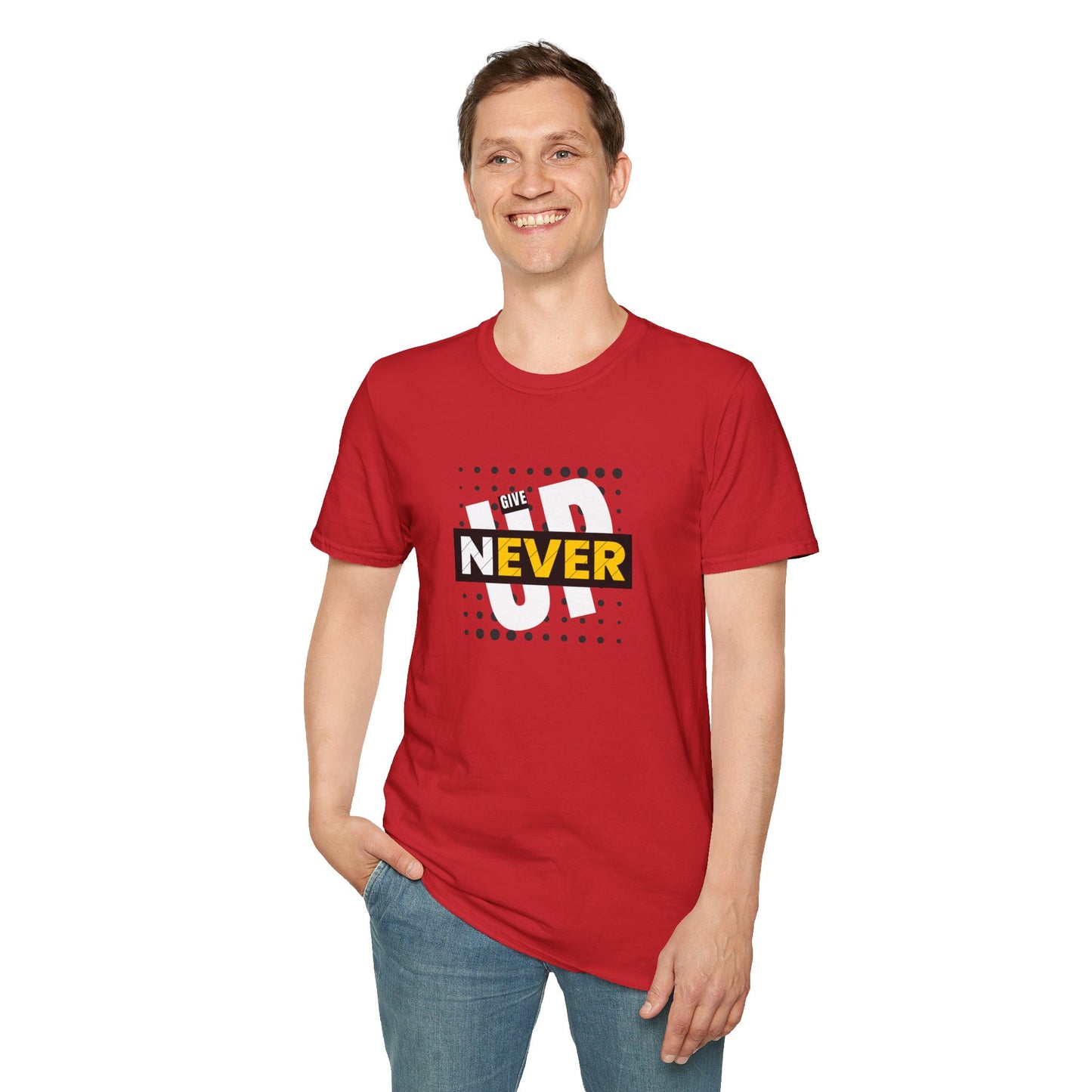Never Give Up - Unisex Softstyle T-Shirt