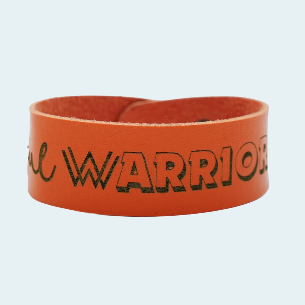 Wandaful Warrior Leather Cuffs w/ Inspirational Quotes