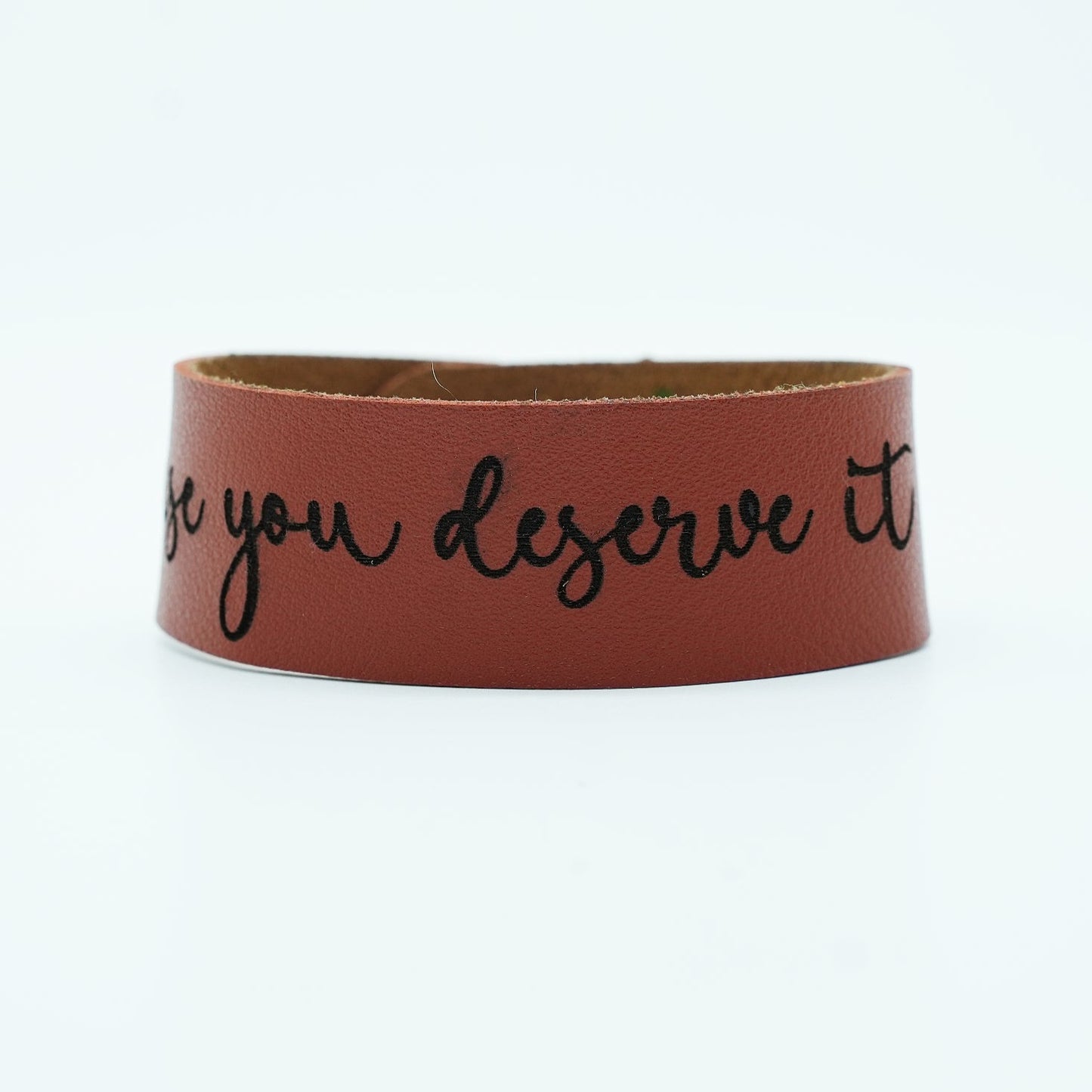 Wandaful Warrior Leather Cuffs w/ Inspirational Quotes